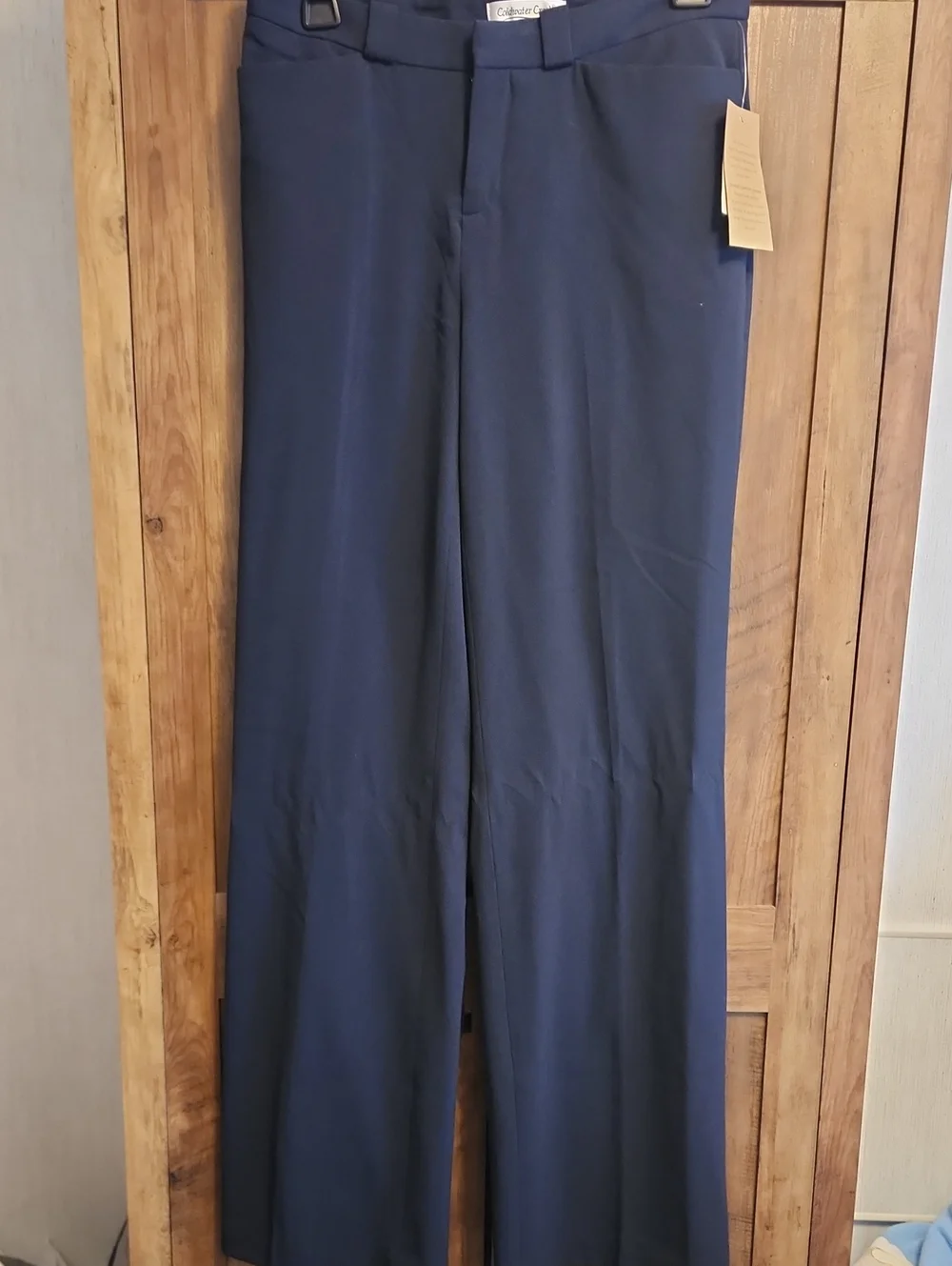 Coldwater Creek Blue Boot Cut Pants With Comfort Waistband